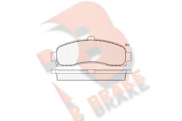 RB0922 R+BRAKE Brake System Brake Pad Set, disc brake