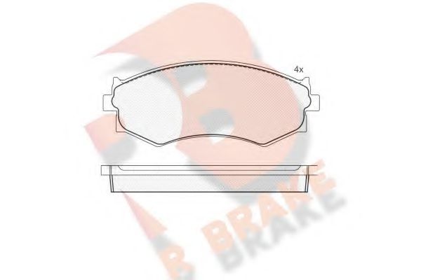 RB0985 R+BRAKE Brake System Brake Pad Set, disc brake