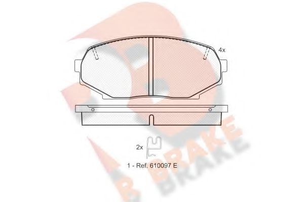 RB1099 R+BRAKE Brake System Brake Pad Set, disc brake