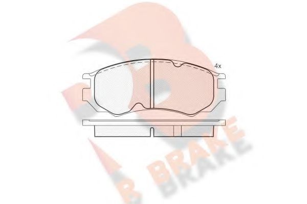 RB1105 R+BRAKE Brake System Brake Pad Set, disc brake