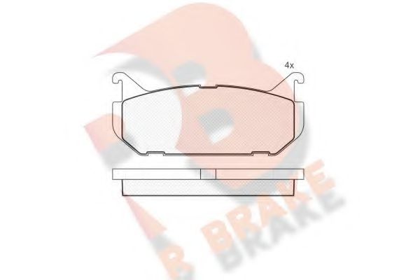 RB1110 R+BRAKE Brake System Brake Pad Set, disc brake