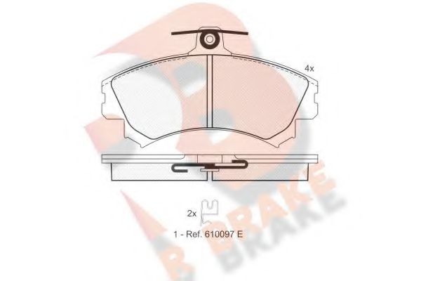 RB1118 R+BRAKE Brake System Brake Pad Set, disc brake