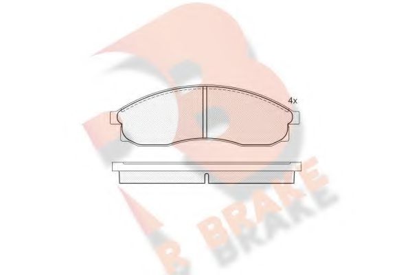 RB1147 R+BRAKE Brake System Brake Pad Set, disc brake
