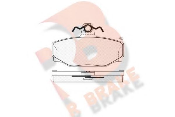 RB1155 R+BRAKE Brake System Brake Pad Set, disc brake