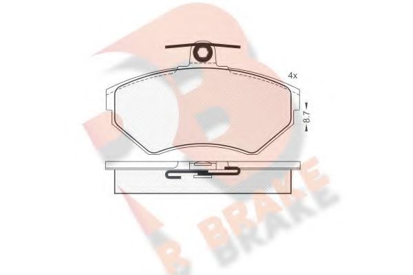 RB1157 R+BRAKE Brake System Brake Pad Set, disc brake