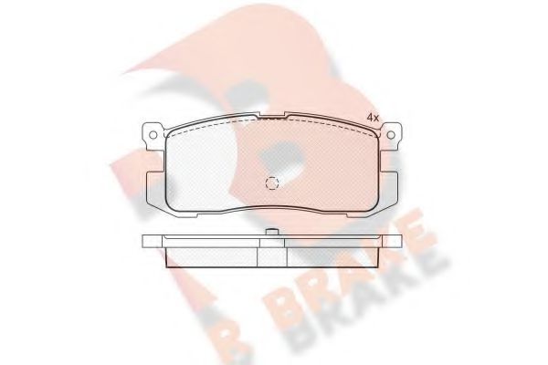 RB1160 R+BRAKE Brake System Brake Pad Set, disc brake