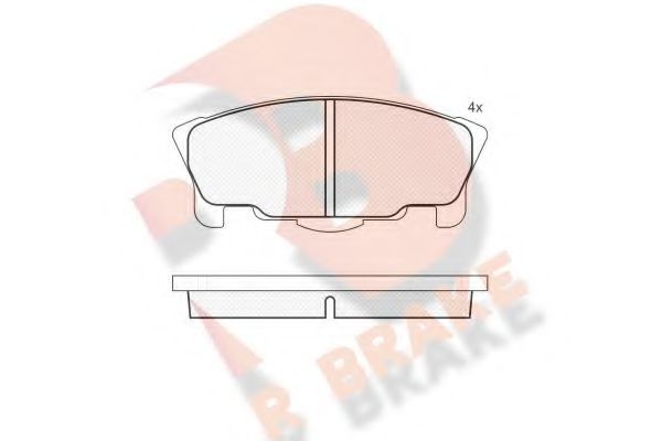 RB1341 R+BRAKE Brake System Brake Pad Set, disc brake