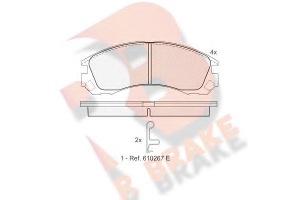 RB1358 R+BRAKE Brake System Brake Pad Set, disc brake