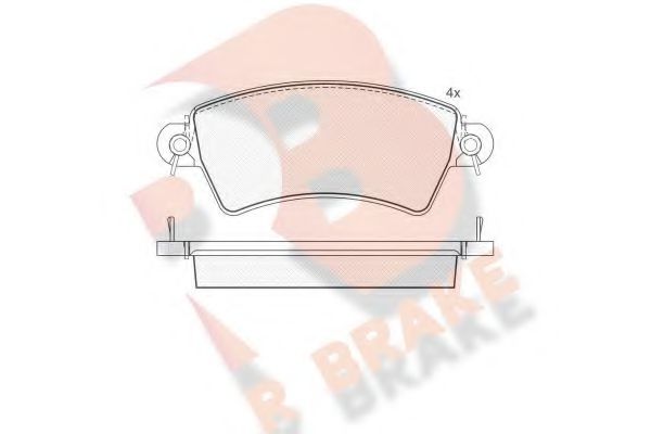 RB1365 R+BRAKE Brake System Brake Pad Set, disc brake