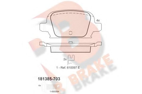 RB1385-703 R+BRAKE Brake Pad Set, disc brake