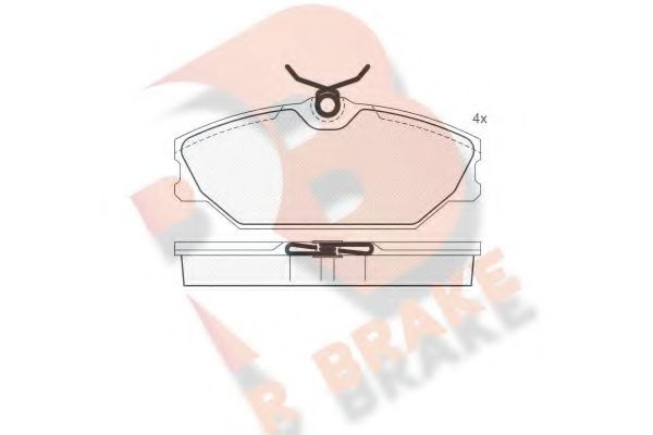 RB1438 R+BRAKE Brake System Brake Pad Set, disc brake