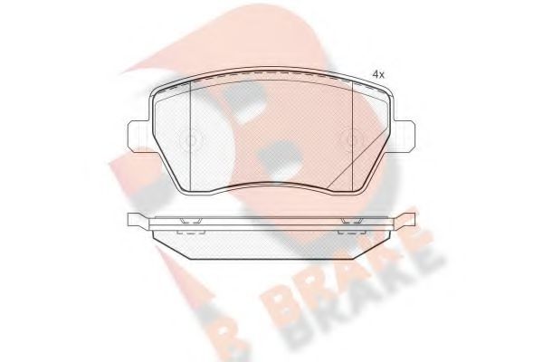 RB1534 R+BRAKE Brake System Brake Pad Set, disc brake