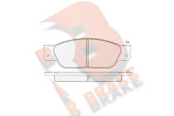 RB1545 R+BRAKE Brake System Brake Pad Set, disc brake