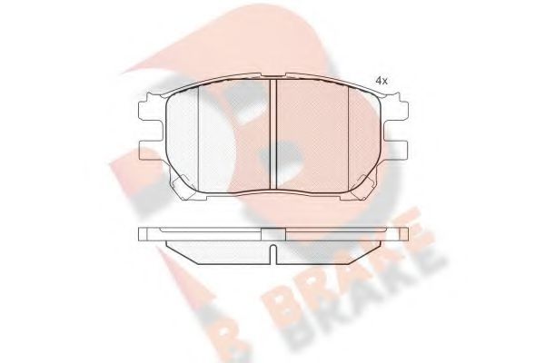 RB1671 R+BRAKE Brake System Brake Pad Set, disc brake