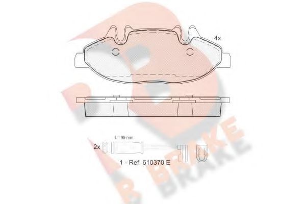 RB1675 R+BRAKE Brake System Brake Pad Set, disc brake