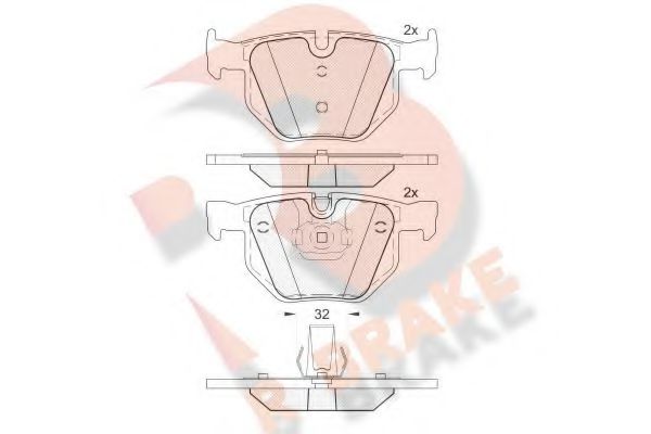 RB1685-202 R+BRAKE Brake System Brake Pad Set, disc brake