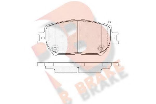 RB1689 R+BRAKE Bremsanlage Bremsbelagsatz, Scheibenbremse