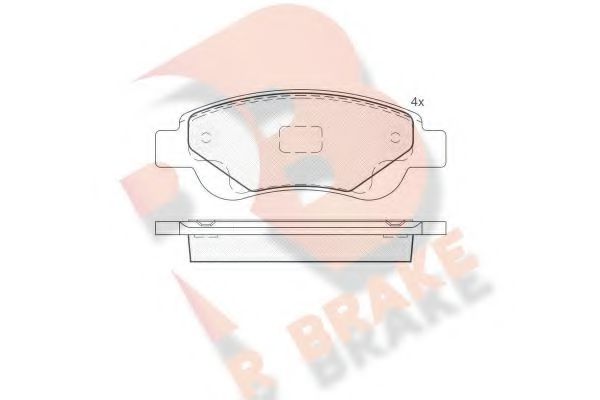 RB1702 R+BRAKE Brake System Brake Pad Set, disc brake