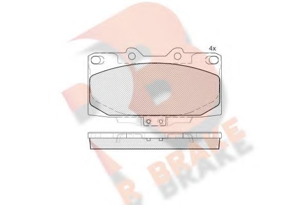 RB1733-203 R+BRAKE Brake System Brake Pad Set, disc brake