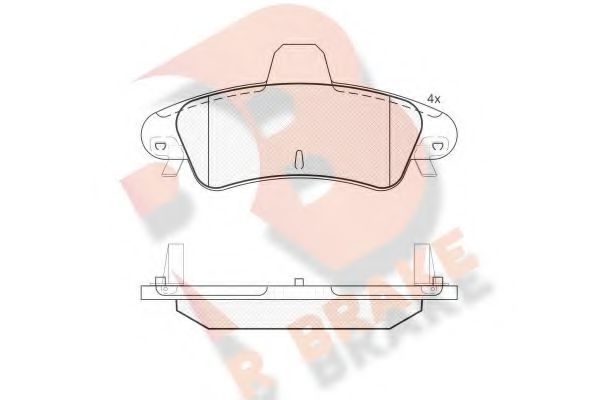 RB1735-204 R+BRAKE Brake System Brake Pad Set, disc brake