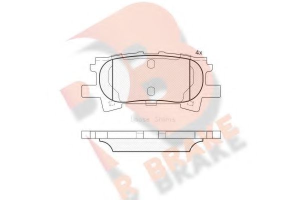RB1751 R+BRAKE Bremsanlage Bremsbelagsatz, Scheibenbremse