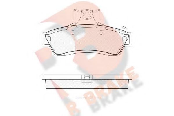 RB1753 R+BRAKE Brake System Brake Pad Set, disc brake