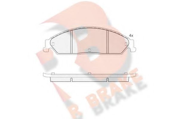 RB1782 R+BRAKE Brake System Brake Pad Set, disc brake
