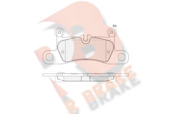 RB1987 R+BRAKE Brake System Brake Pad Set, disc brake