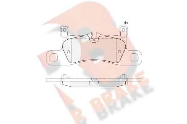 RB1987-203 R+BRAKE Brake System Brake Pad Set, disc brake