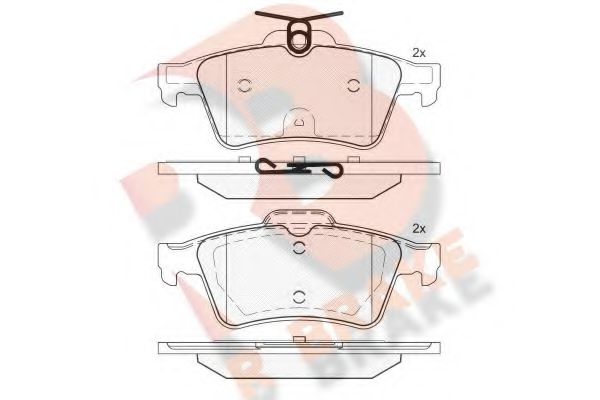 RB2013 R+BRAKE Brake System Brake Pad Set, disc brake