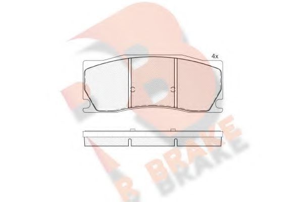 RB2016 R+BRAKE Brake System Brake Pad Set, disc brake