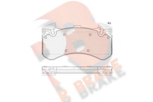 RB2070 R+BRAKE Brake System Brake Pad Set, disc brake