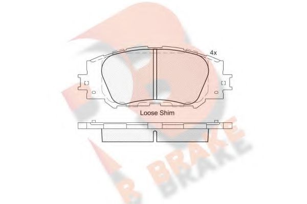 RB2172 R+BRAKE Brake System Brake Pad Set, disc brake