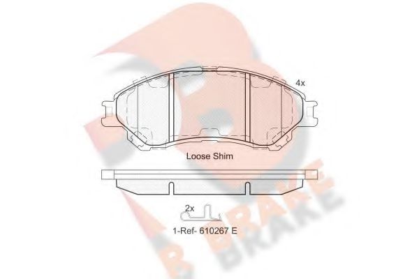 RB2175 R+BRAKE Brake System Brake Pad Set, disc brake