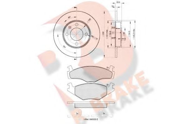 3R10485304 R+BRAKE Brake System Brake Set, disc brakes