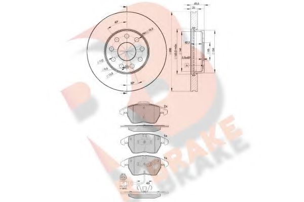 3R15675615 R+BRAKE Brake System Brake Set, disc brakes
