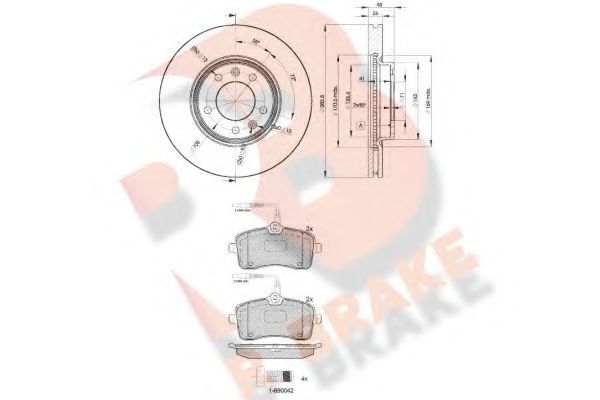 3R16564685 R+BRAKE Brake System Brake Set, disc brakes
