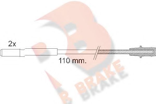 610016RB R+BRAKE Brake System Warning Contact, brake pad wear