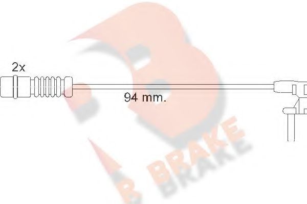 610056RB R+BRAKE Brake System Warning Contact, brake pad wear