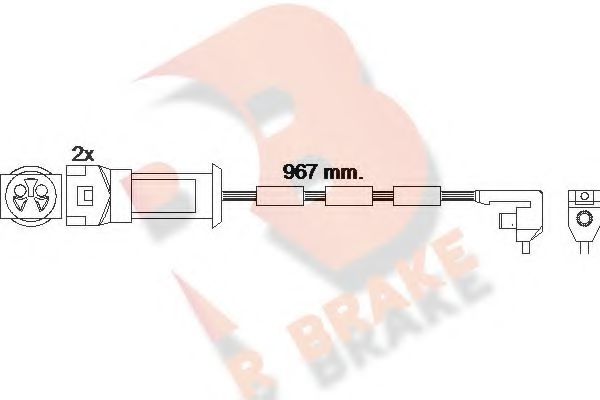 610069RB R+BRAKE Brake System Warning Contact, brake pad wear