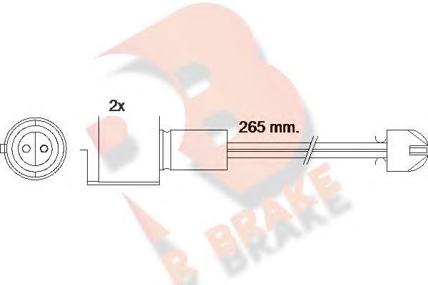 610089RB R+BRAKE Brake System Warning Contact, brake pad wear