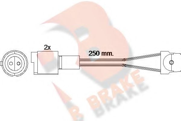 610091RB R+BRAKE Brake System Warning Contact, brake pad wear