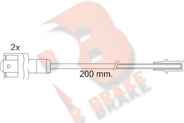 610117RB R+BRAKE Warning Contact, brake pad wear
