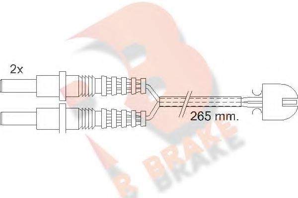 610169RB R+BRAKE Brake System Warning Contact, brake pad wear