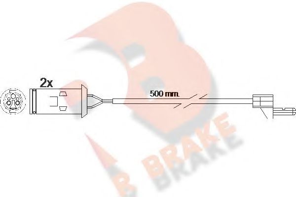 610222RB R+BRAKE Brake System Warning Contact, brake pad wear