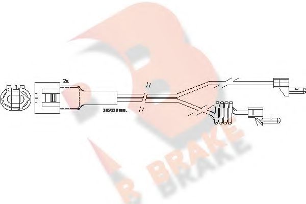 610233RB R+BRAKE Brake System Warning Contact, brake pad wear