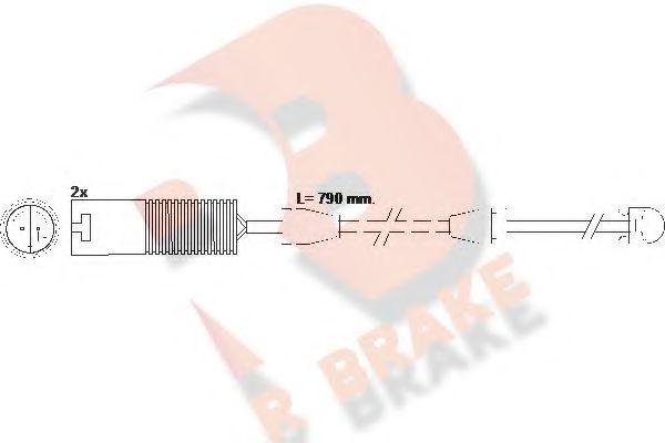 610242RB R+BRAKE Brake System Warning Contact, brake pad wear