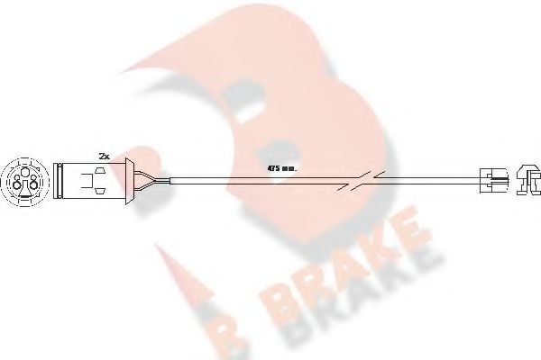 610255RB R+BRAKE Brake System Warning Contact, brake pad wear