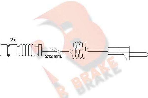 610259RB R+BRAKE Brake System Warning Contact, brake pad wear