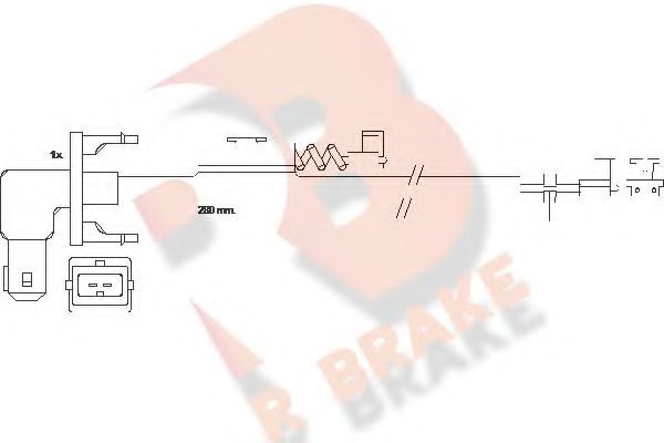 610288RB R+BRAKE Brake System Warning Contact, brake pad wear